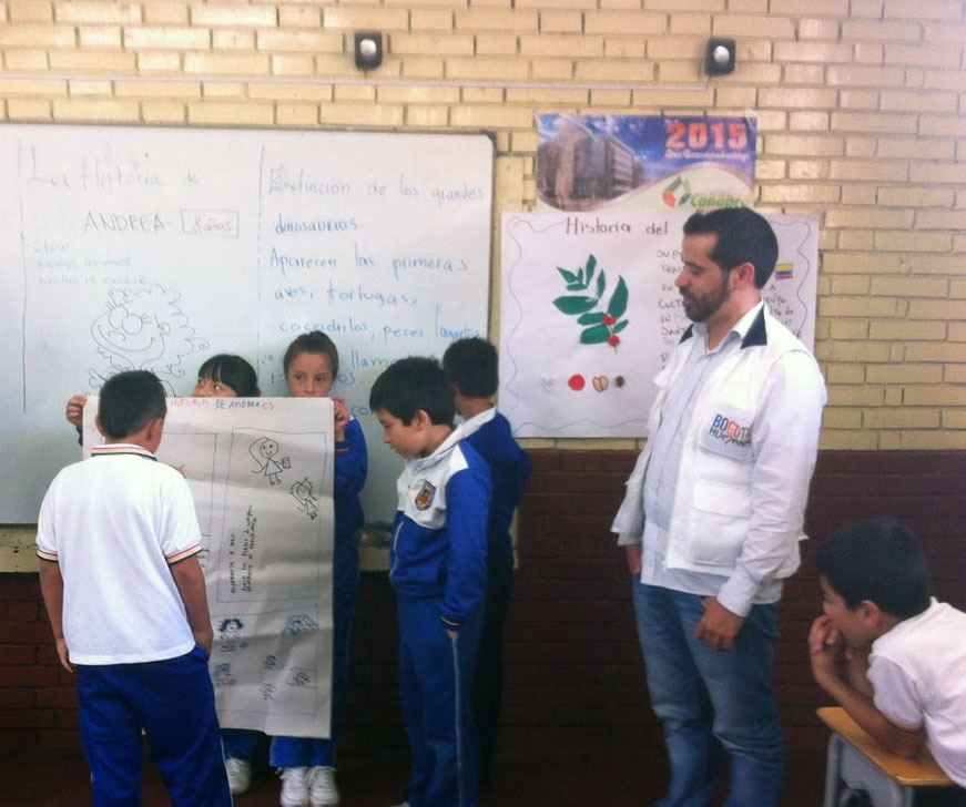 primary school children on peaceful Samuel Ortiz